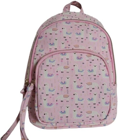 Under1sky Katrina Mini Backpack Lama Land Bag Pink Underonesky - Picture 2 of 13